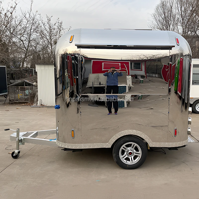 European Quality Stainless Steel Food Truck Wholesale Electric Food Truck Cart Airstream Trailer Food Airstream Trailers
