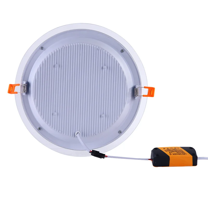 Round Type Hot Sales Glass Panel Lighting Indoor New Product Recessed COB AC175-265v 6w 10w 15w 20w 25w Led Panel Light
