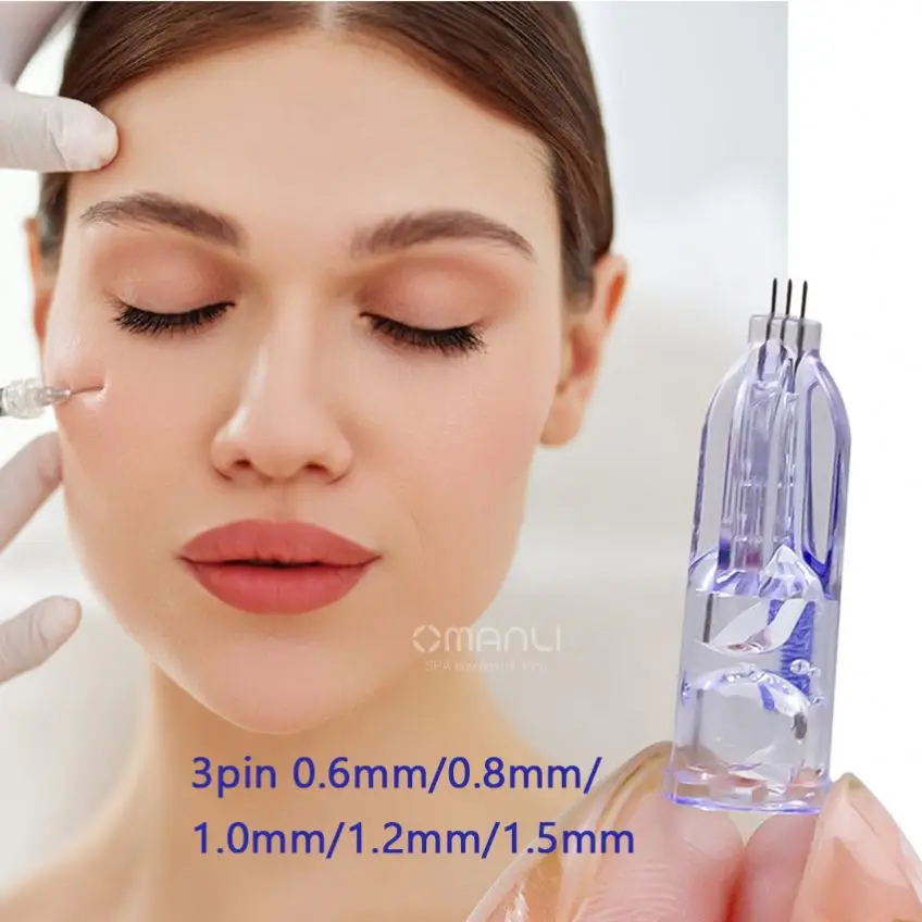 Nanosoft Stainless Steel Material 3 Pins Nanosoft Needle 34G Nanosoft Needles 0.6Mm For Anti-Puffiness