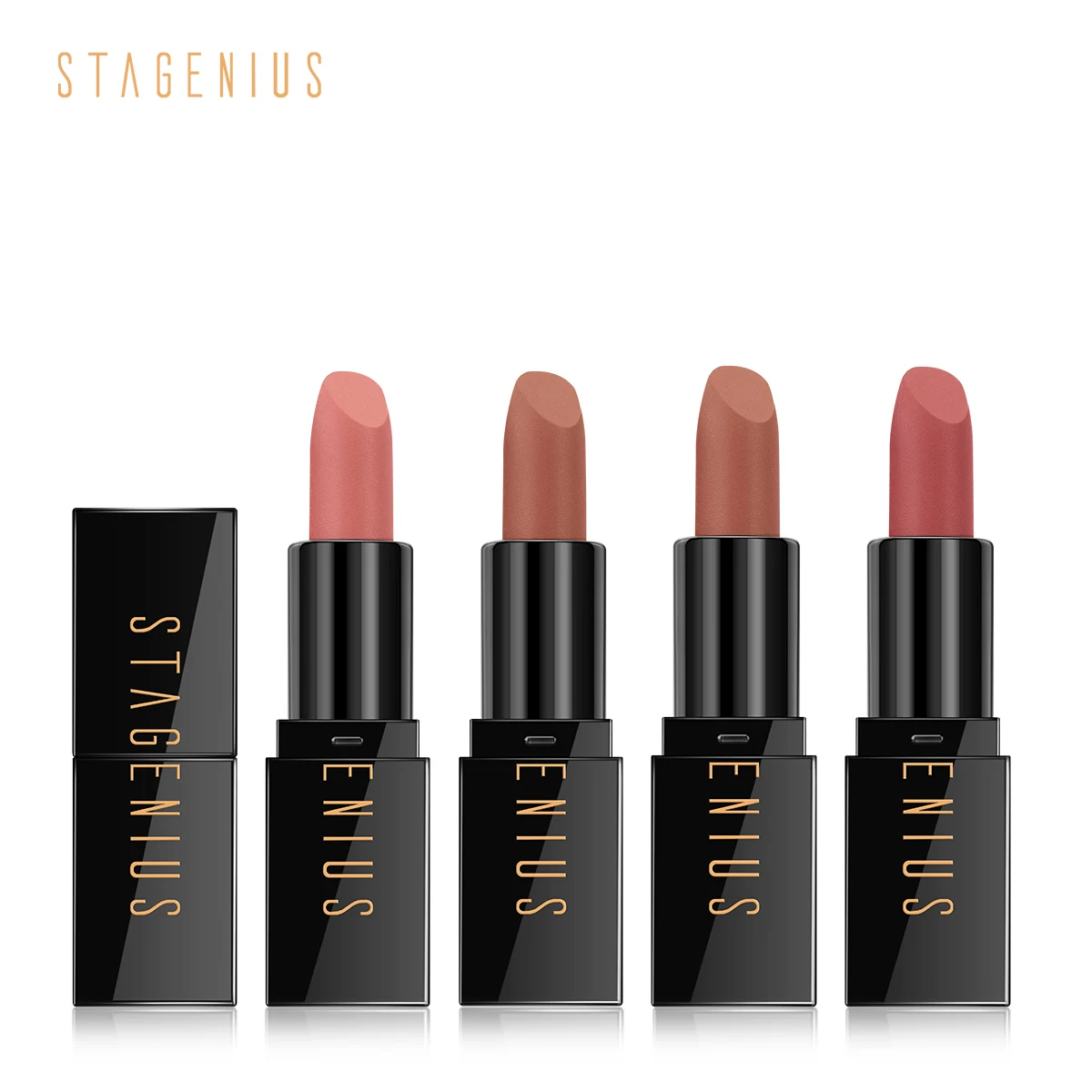 Private label black tube matte lipstick HD color long-lasting moisturizing lipstick mousse texture lipstick