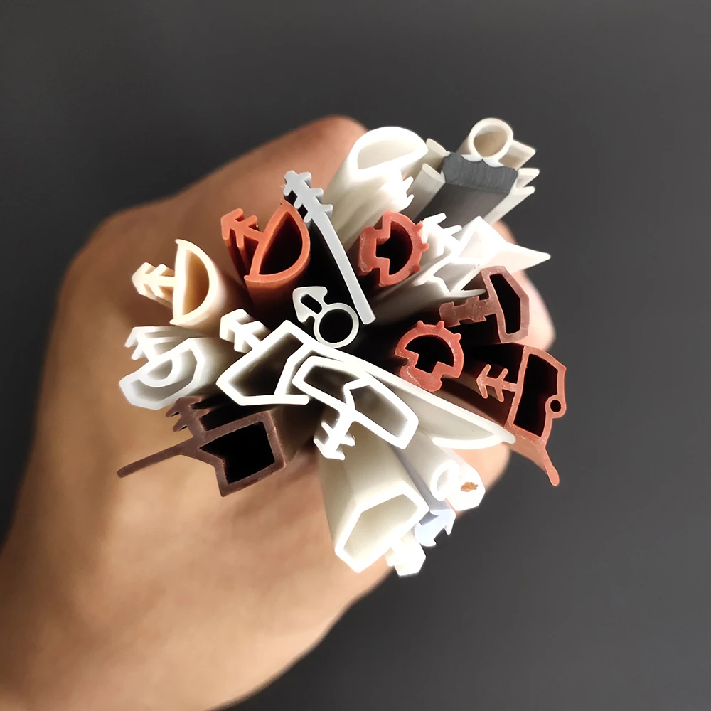 Custom Household interior Wooden doors windows silicone PVC TPE TPV Flexible rubber plastic seal strips