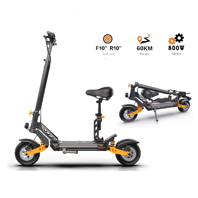2023 Best Selling All Over The World Hot Sale Fast Fold City Commute Wide Wheel Long Range Electric Scooter With Seat