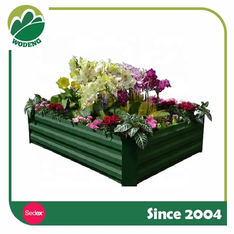 Galvanized Raised Garden Bed Roof Garden Planter Vegetables Planter Metal Raised Garden Bed