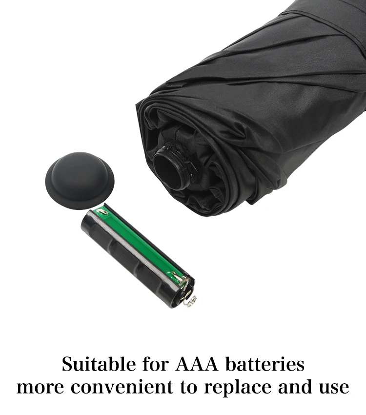 Manufacturer Wholesale Portable Custom Rain Uv Protection Automatic Three 3 Fold Foldable Folding Led Light Umbrellas With Logo