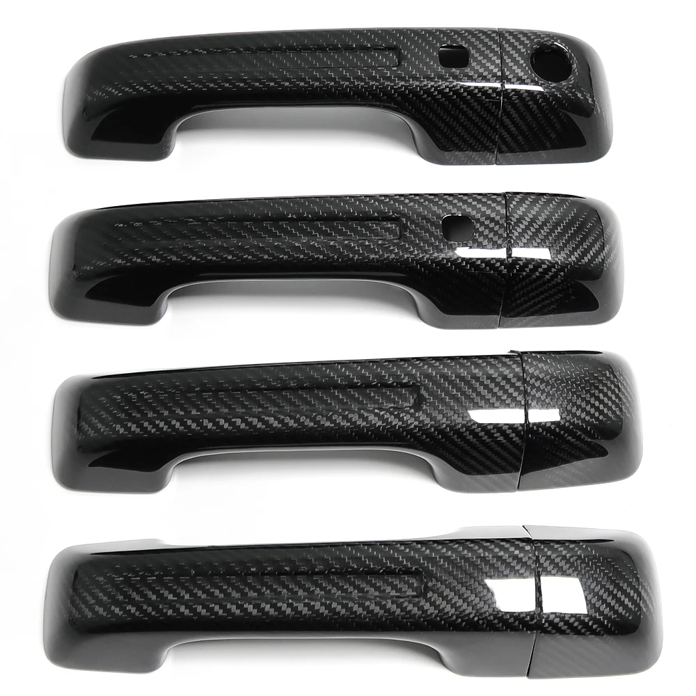 Jogon For Dodge Ram 1500 TRX 2019+ Car Outer Door Handle Cover Real Carbon Fiber Exterior Accessories