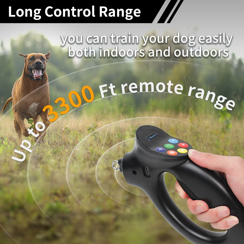 Training collar shock collar with remote long range leash dog training collar and leash sets for dogs