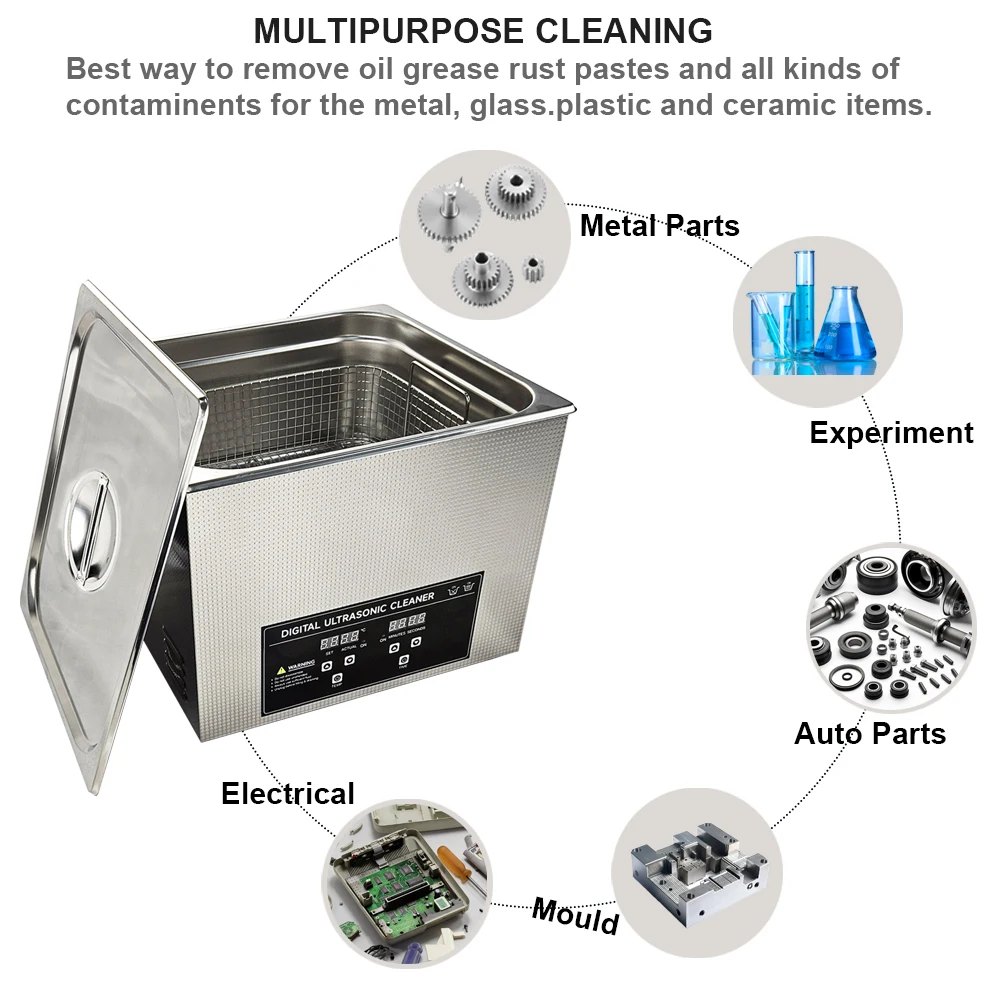 40khz 360W Ultrasonic Cleaning Machine Ultrasonic Bath 19L PCB Injector Parts Ultrasonic Washer Digital Ultrasonic Cleaner