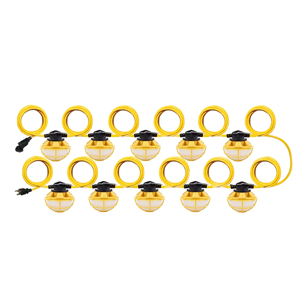 Industrial Led String Light ip65 Waterproof Construction Custom Outdoor Garden String Work 40W 80W Ball Led String Lights