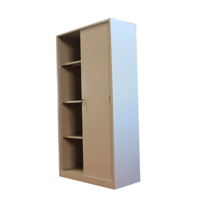 KD Structure Office Furniture Sliding Door File Cabinet Steel Cabinet With 4 Adjustable Shelve