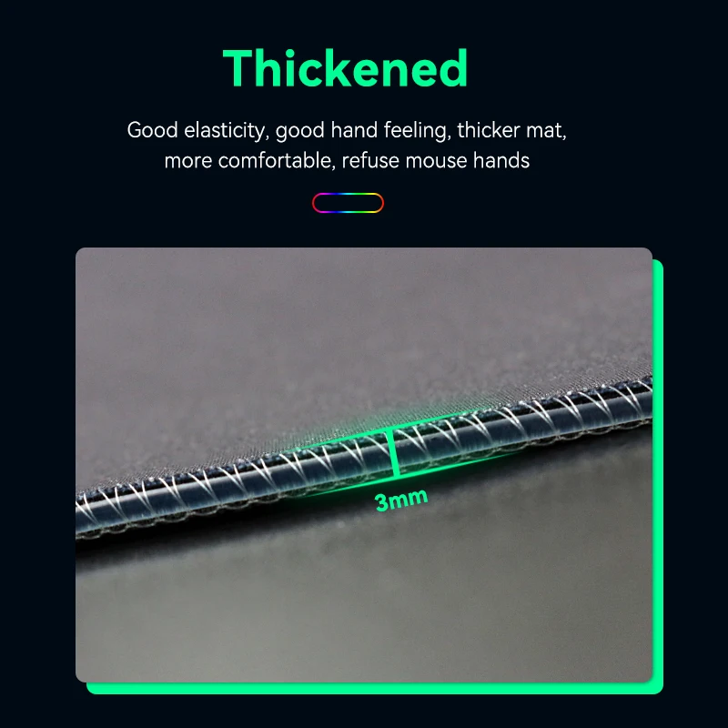 Factory Wholesale RGB gaming mouse pads usb Non-slip RGB heat sublimation Gamer mouse pads