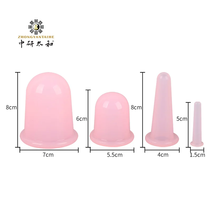 Hot-Sales Silicone Facial Cupping 4 Cups Silicone Cupping Set