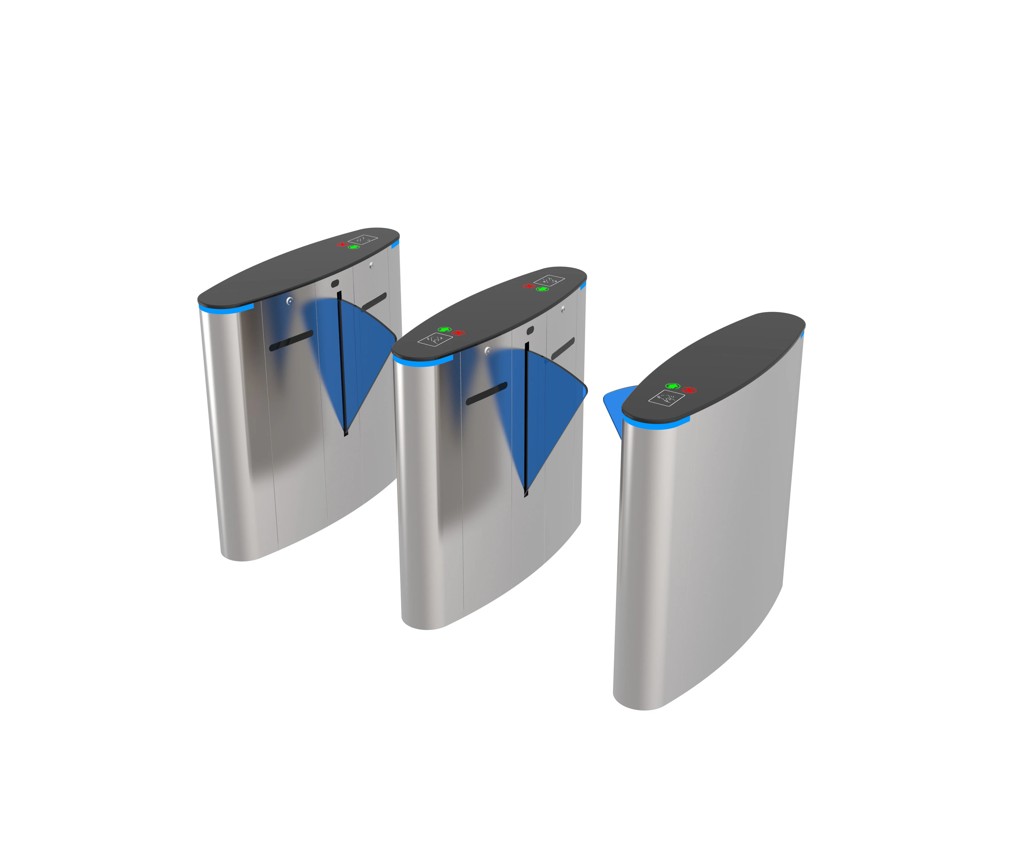 Chisung Flap Turnstile Price Applicable To Office Building Subway Pedestrian Access Control Automatic Wing Barrier Gate