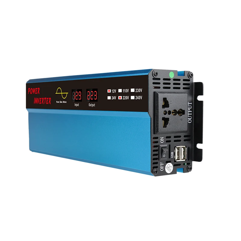 New model 1000W 2000W Inversor Onda Pura Inverter 12 V To 220 V Pure Sine Wave 2000W Inverter Generator power inverter
