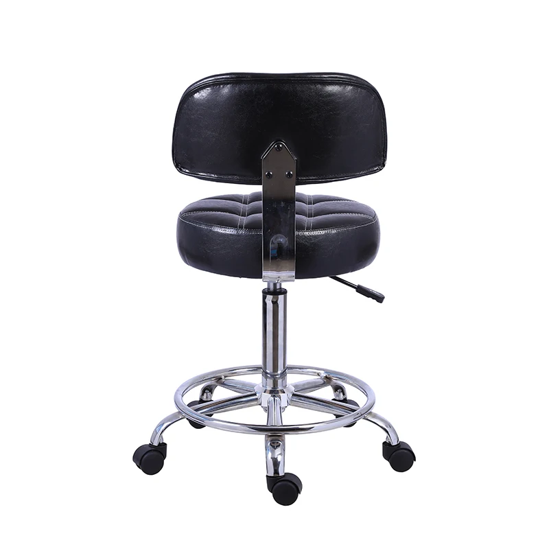 Wholesale Cheaper Convenient Adjustable Rolling Swivel Metal Bar Stool Rotating Barber Chair Hair Salon Stool