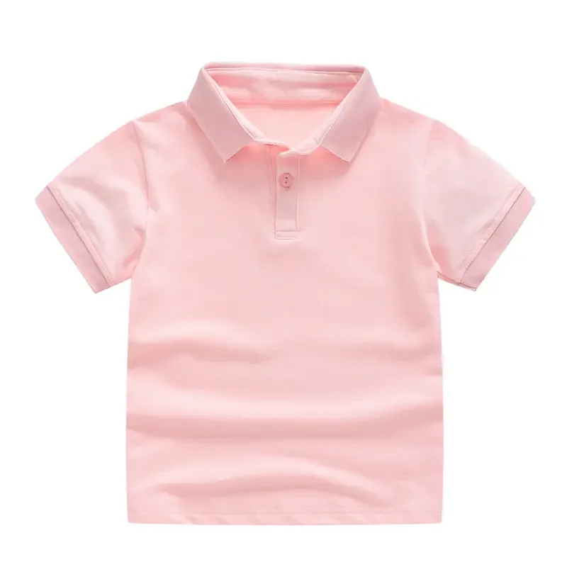 2023 new style summer children boys girls polo t-shirts for kids blank custom logo plain t shirts kids polo shirts