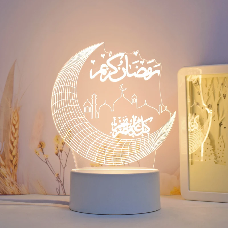 Islamic Eid Home Decoration Ramadan Mini Lantern Light EID Mubarak Table Lights Lamp for Muslim Decorations