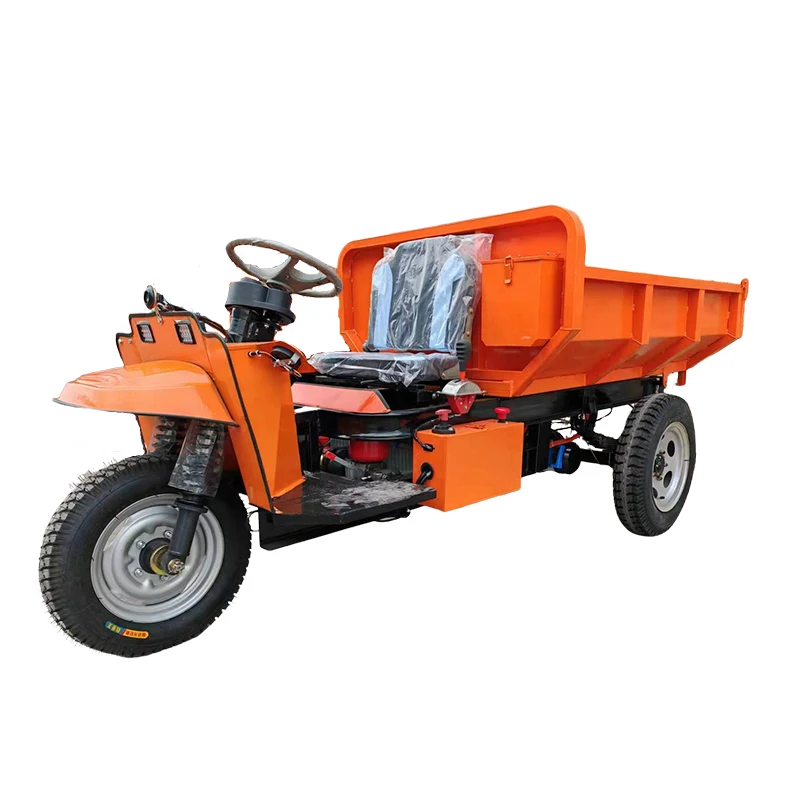 Self-Discharging Hydraulic Electric Tricycle New Hydraulic Engineering Dump Cargo Transporter Underground Gravel Retail