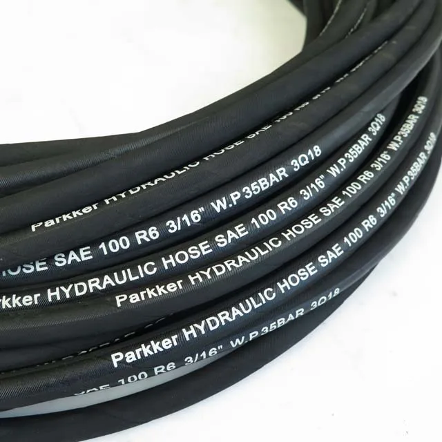 1-1/4 inch gray wrap surface SAE 100 R6  fiber reinforced hose