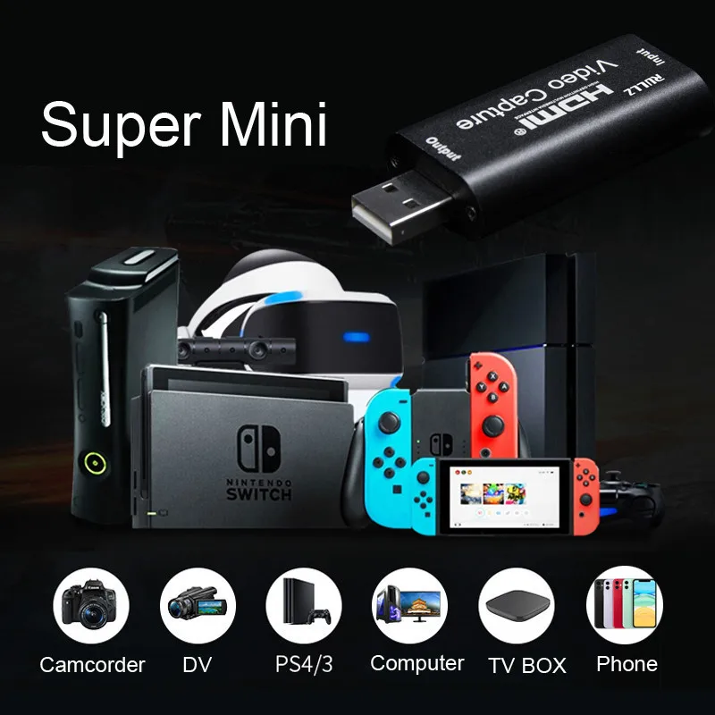  Лидер продаж портативная Карта видеозахвата 4k usb hd видеозахват для компьютерного переключателя живых