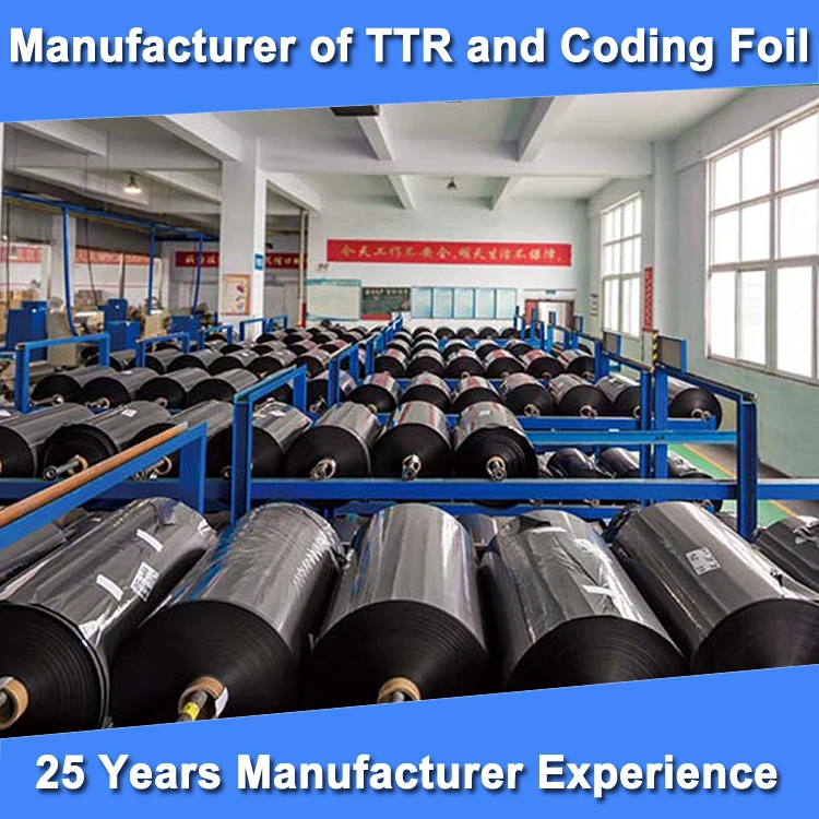2024 New Products Wax Barcode All Size Printer Ribbons Black Label Printing Resin Ribbon