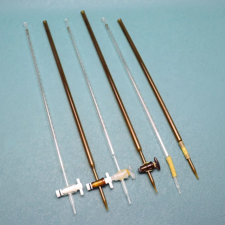 Лабораторный разный размер 10 мл 25 мл 50 мл 100 мл, базовый бюрет из боросиликатного стекла