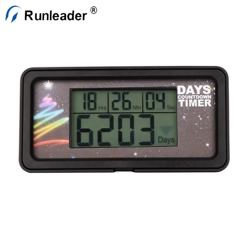 Runleader LCD Digital My Retirement Day Wedding Event Countdown Timer Clock Alarm 999 Days