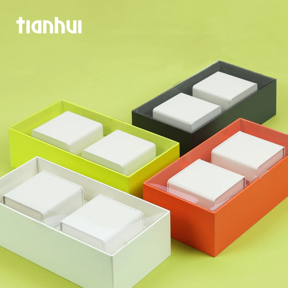 Tianhui Gift Packing Set Food Packaging Cardboard Organizer Paper Storage Box With Window