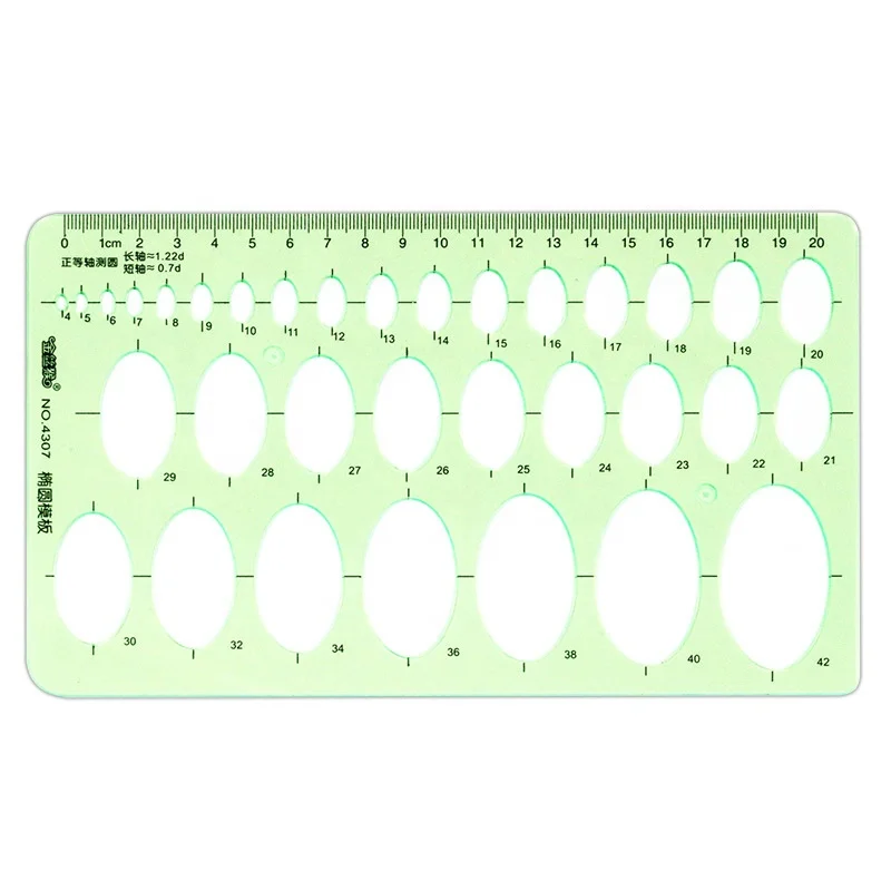 Hot Sale Plastic Ruler Drawing Stencil Ruler Set