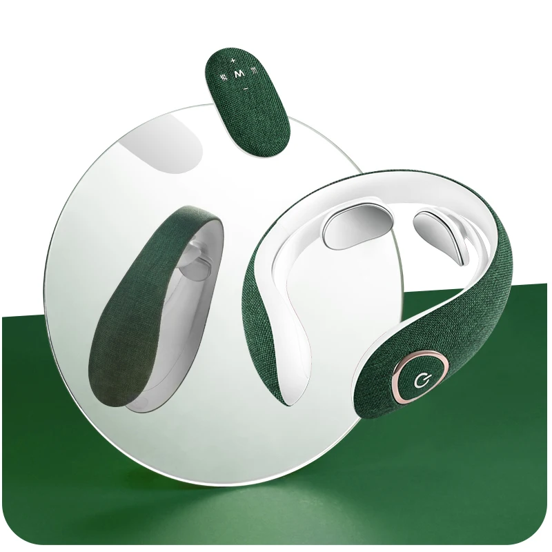 Portable Heating Cordless Office Electric Ems Cervical Massage Smart Remote Control Treatment Heating For Neck Massager