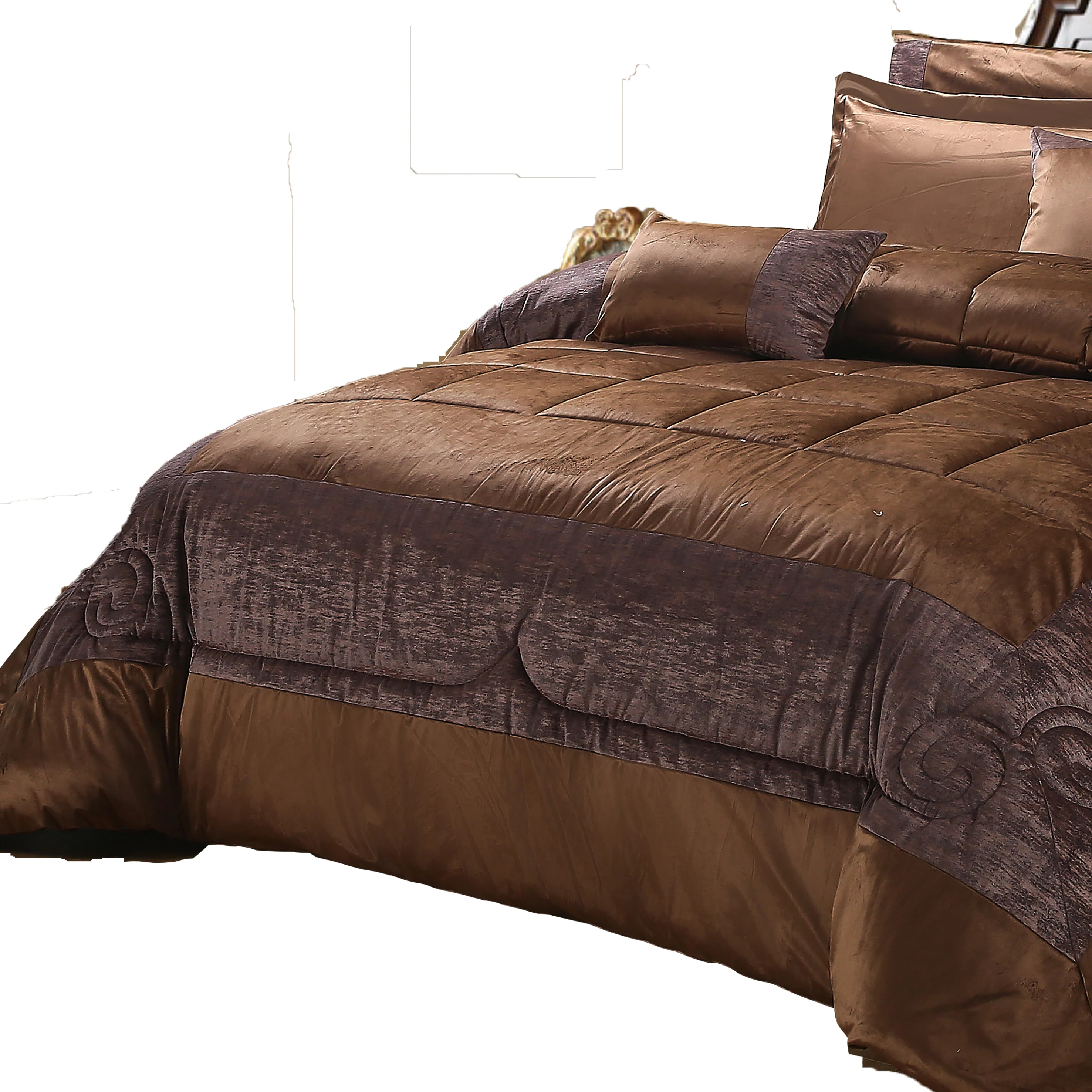 
6pcs Winter dutch velvet dubai king size comforter set 