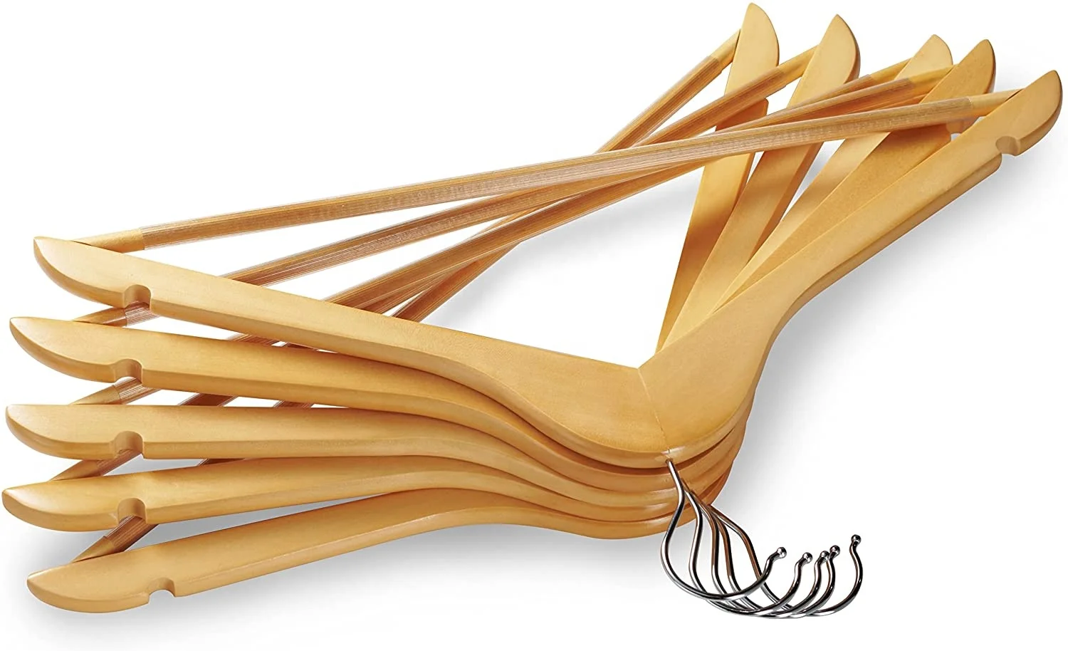 Manufacturer Custom High Grade Supermarket hanger Non Slip Coat Rack Wood Clothes Hanger