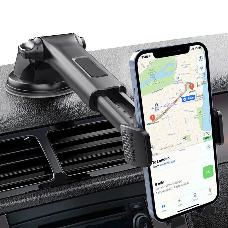 360 Degree Rotation Mobile Phone Holder Mount Stand GPS Display Bracket Car Holder Support for iPhone Samsung Xiaomi