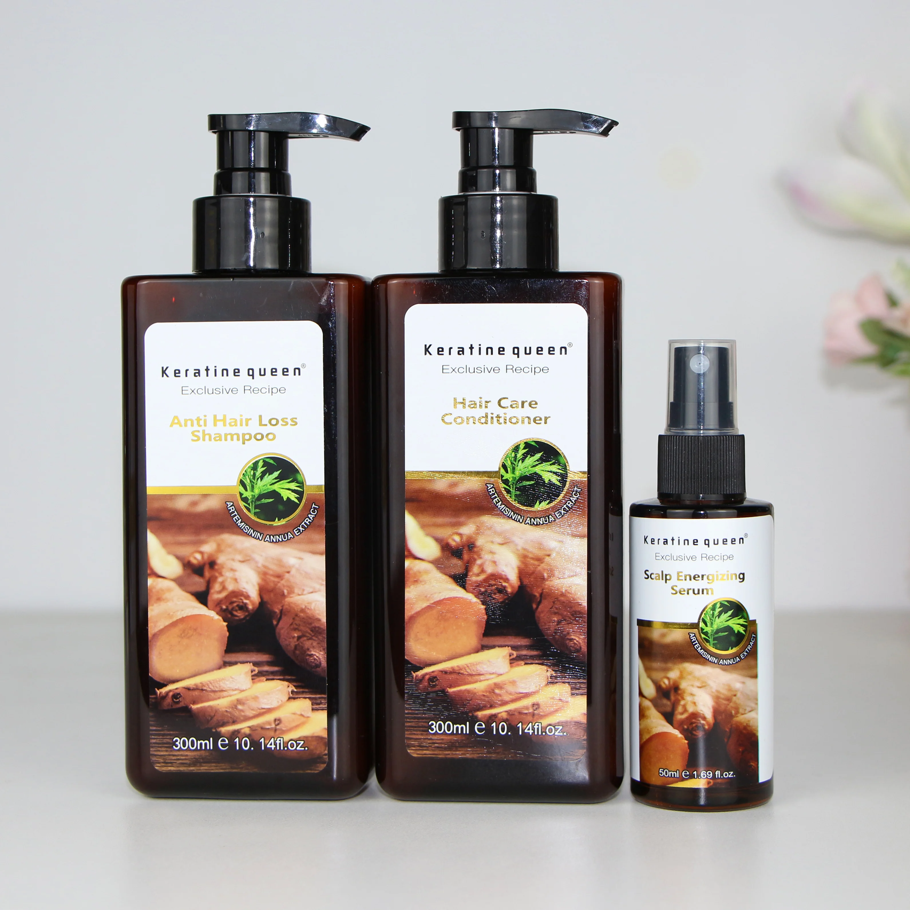 Magic Effect Ginger Essence Hair Treatment Product With Energizing Serum Anti Hair Loss Organic Hair Growth Shampoo