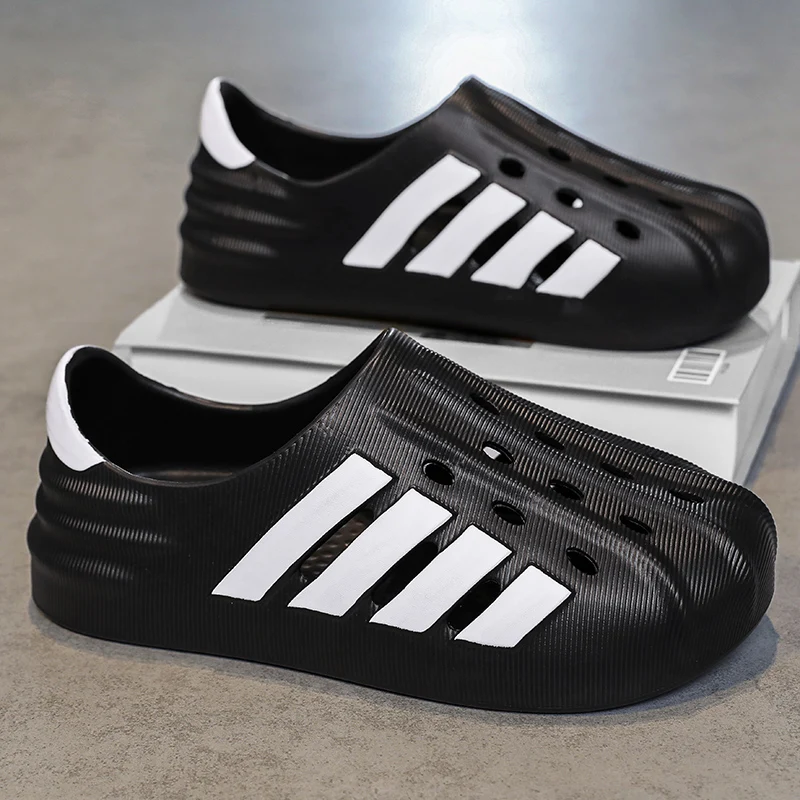 4 par 2024 stylish new Beach Eva Garden shoes and Muller clogs sliding foam runners men and women garden shoes