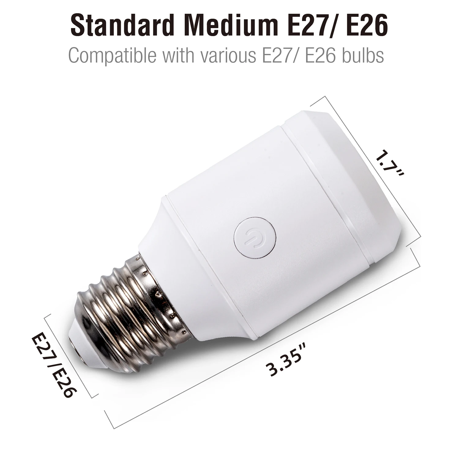Wireless Remote Control E26 E27 Light Socket with Switch Remote On Off Light Switch Kit for LED Bulbs and Fixtures