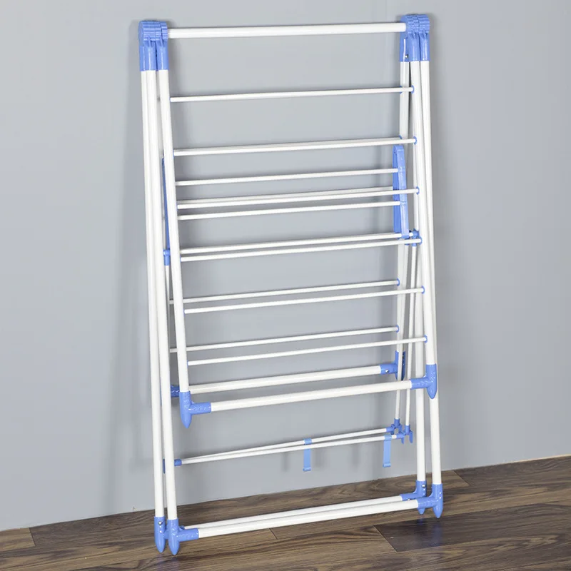 Floor folding clothes large drying rack indoor and outdoor simple drying rack wing type drying rack