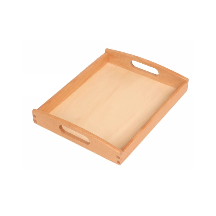 high quality Educational toys for baby kindergarten leaderjoy montessori wood serving big tray