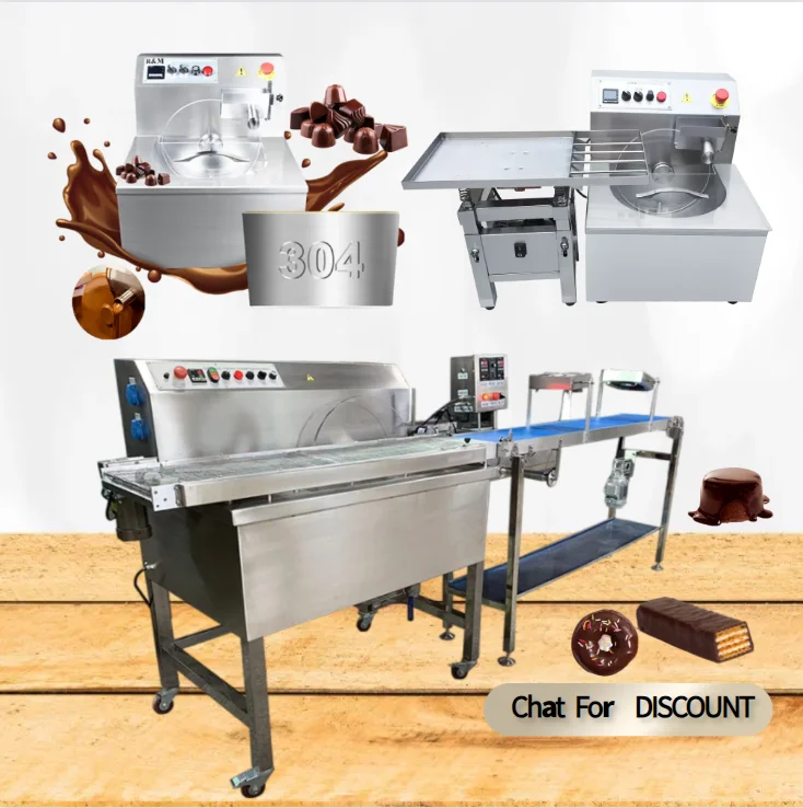 High quality small table top 5 kg 30kg 1kg 10l 80kg 100l 5 kg continuous tempering machine chocolate with shaking tray waterfall