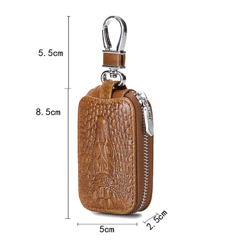 Creative Crocodile texture England Style Vintage Fashion Keychains Men Women Accessories Mini Protective Shell Car Key Case