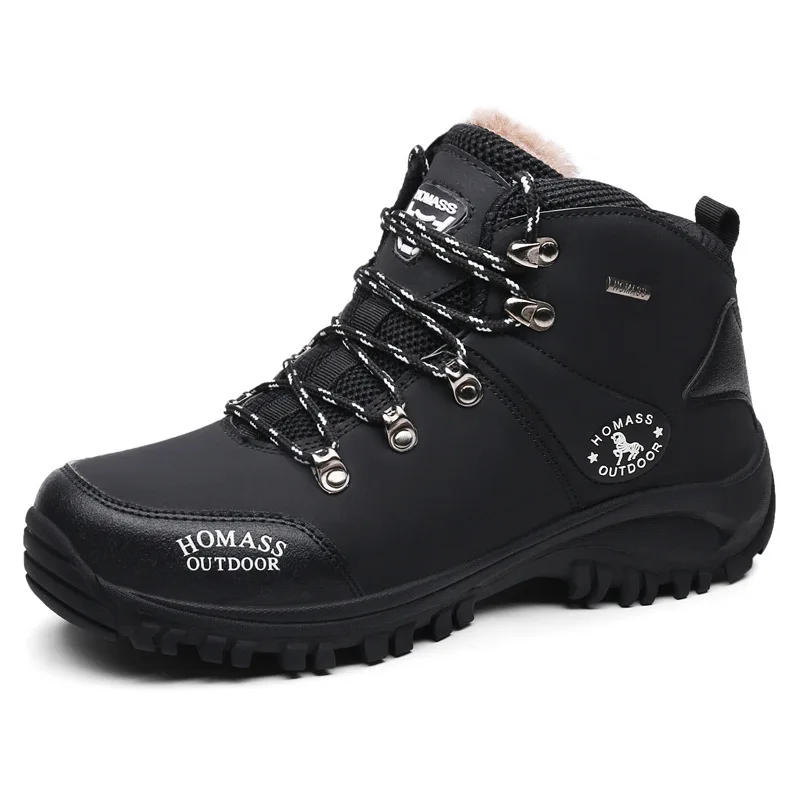 New large size autumn and winter outdoor non- wear-resistant hiking boots pure cotton velvet warm shoes