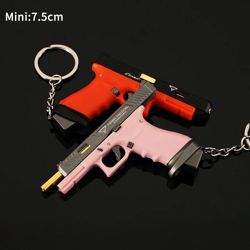 Metal Toy Gun Model Realistic 75mm Toy Gun Pistol Metal Hand Gun Shape Keychain JW2 Taran Tactical G34 TTI G34