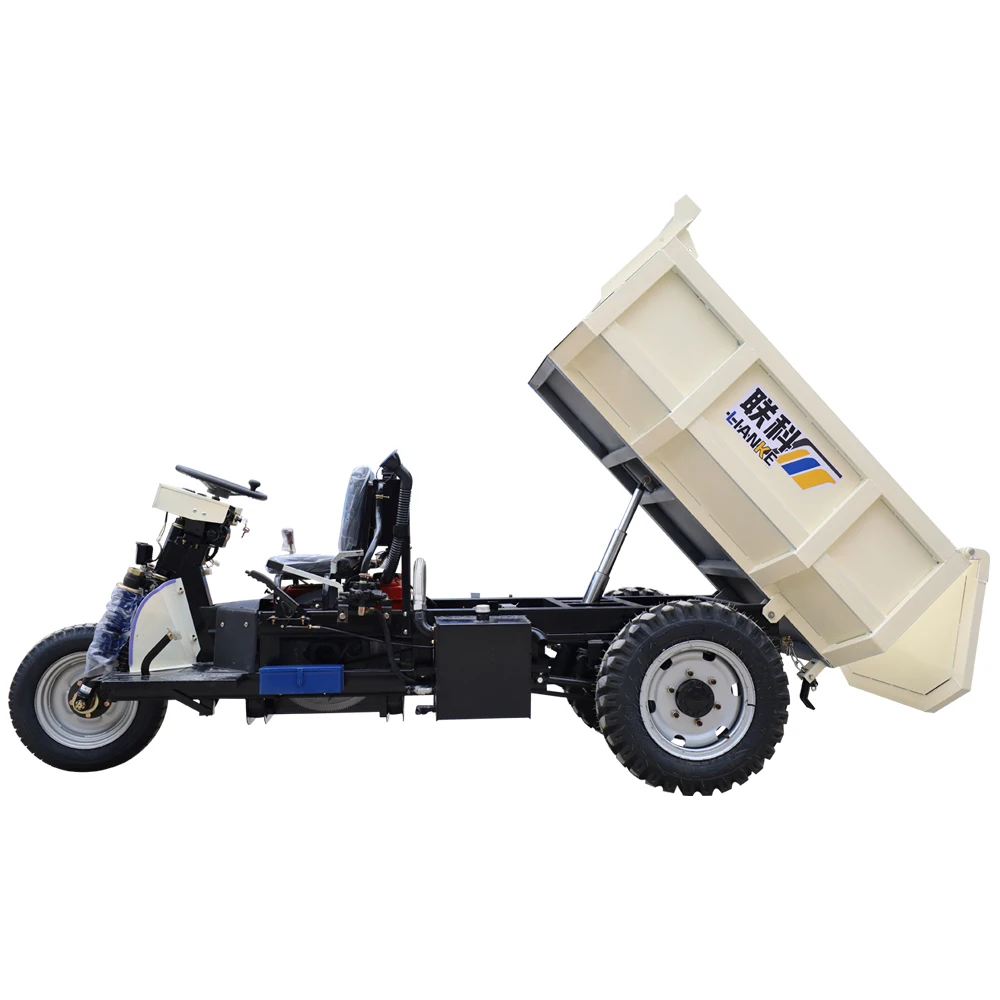 LK270D diesel dumper with cargo, 3 wheel mini diesel tricycles with big loading ,golden prince dumper truck