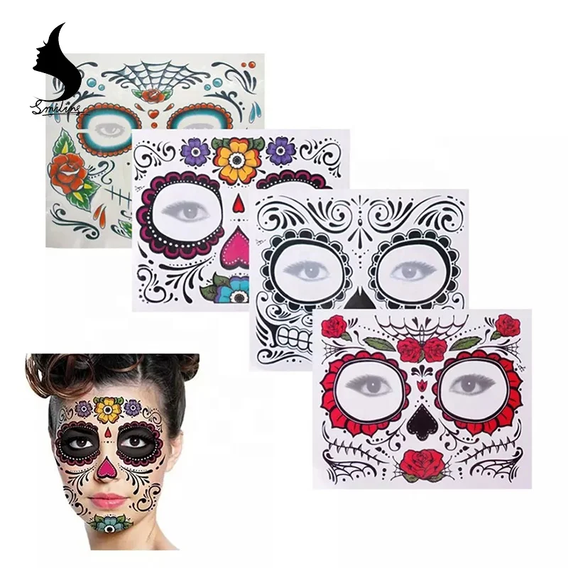 
DIY Fashion Decoration Temporary Halloween Party Face Tattoo Sticker 