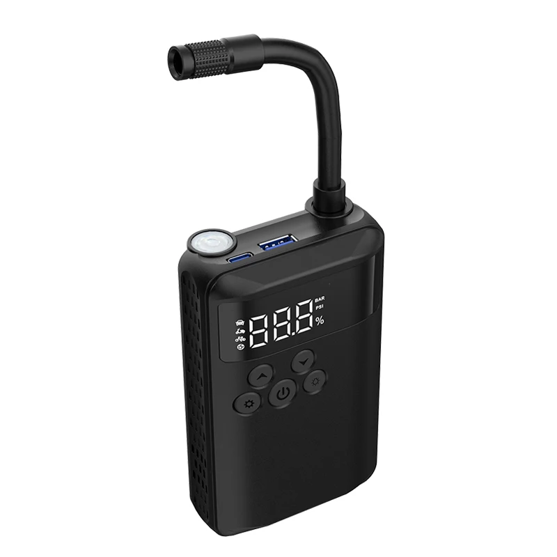 New wireless bicycle air pump multi-function digital display preset tire pressure portable bicycle car bike pump