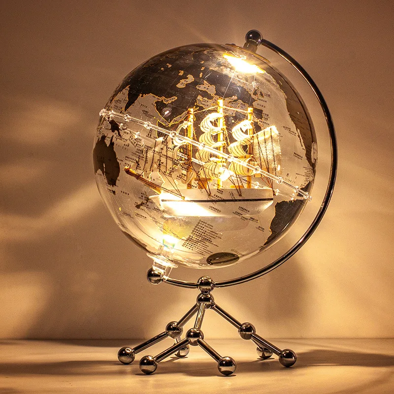 Wholesale Customization New Trend World Globe Lamp With Factory Price Novelty Gifts Globe Earth Map Toy