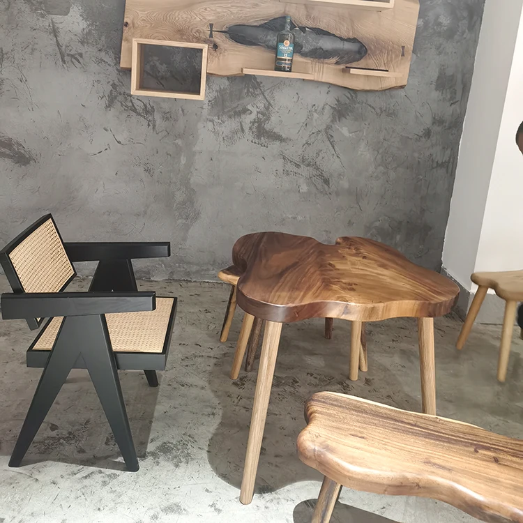 Solid Natural Walnut Wooden Tea Table Decorative Coffee Table Wood Tea Coffee Table For Relaxing