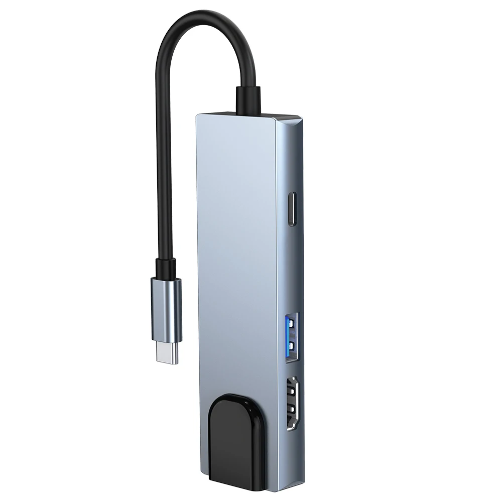 usb hub c dock station splitter 6 in 1 type to ethernet rj45 charging