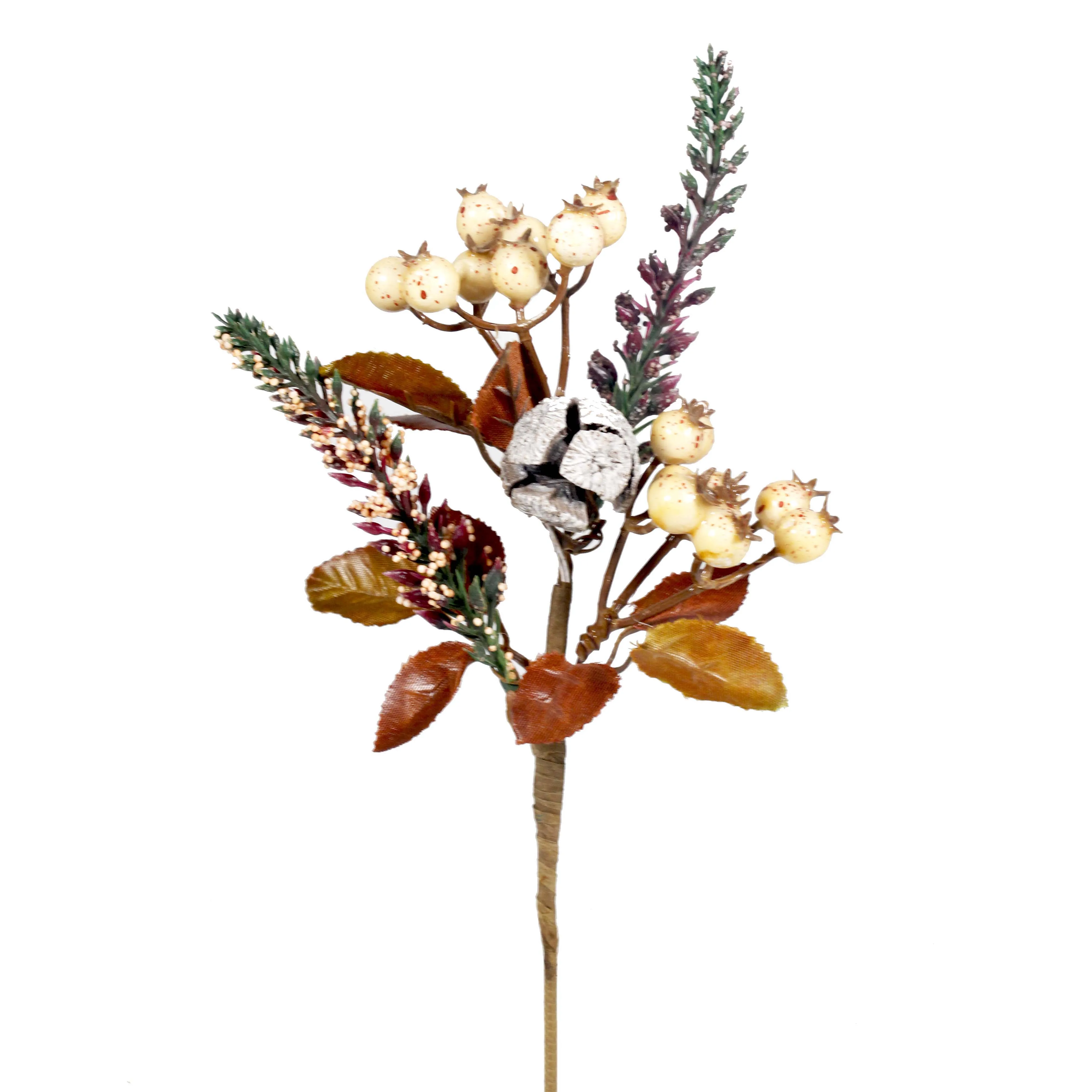 Factory Direct Wholesale Fall Pick colorful wheat Artificial dried tree branches with berry for decoration