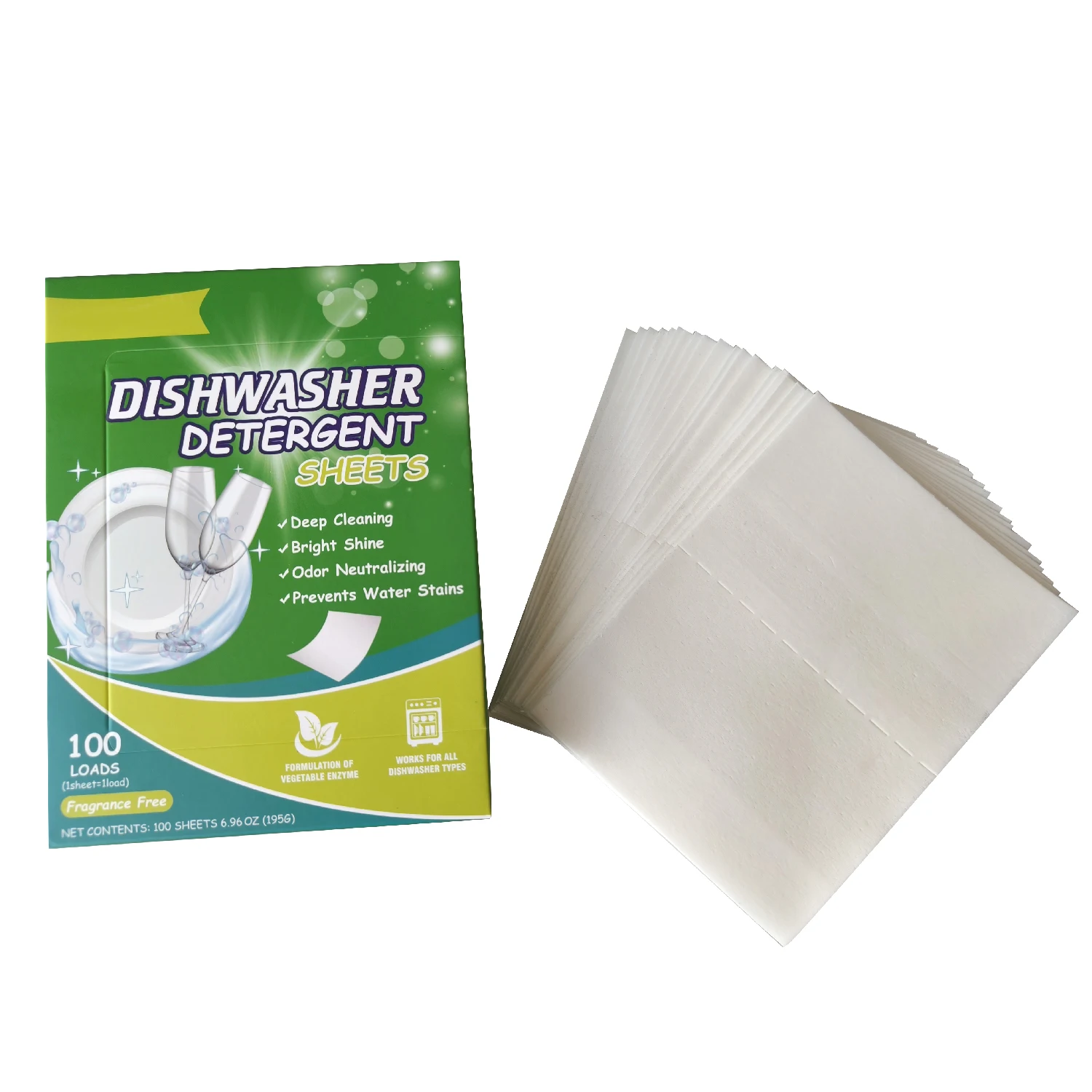 Hot sales Eco-friendly dishwashing sheets Dish Washing Strips Dishwashing Tablet Sheet Biodegradable Dishwasher Tablet