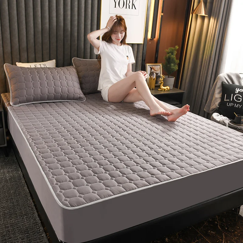 high-end Mattress Protector Quilted Fashion fitted sheet For family